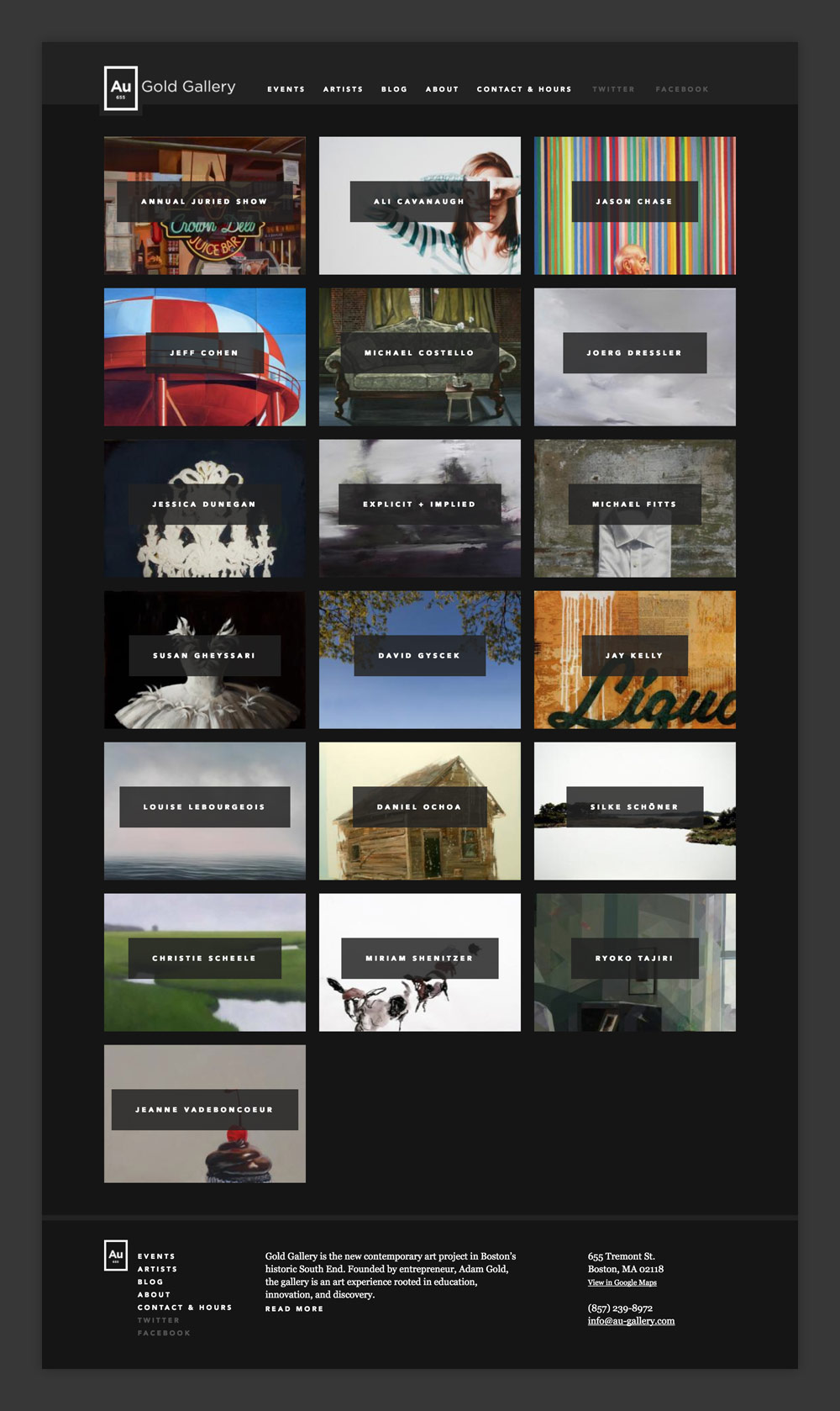 Gold Gallery Artists Page