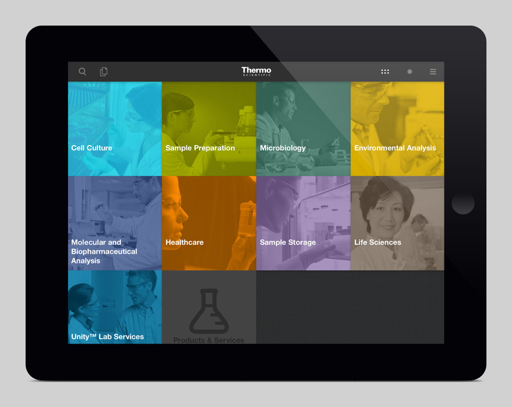 Thermo Scientific Lab Workflow App Home Grid